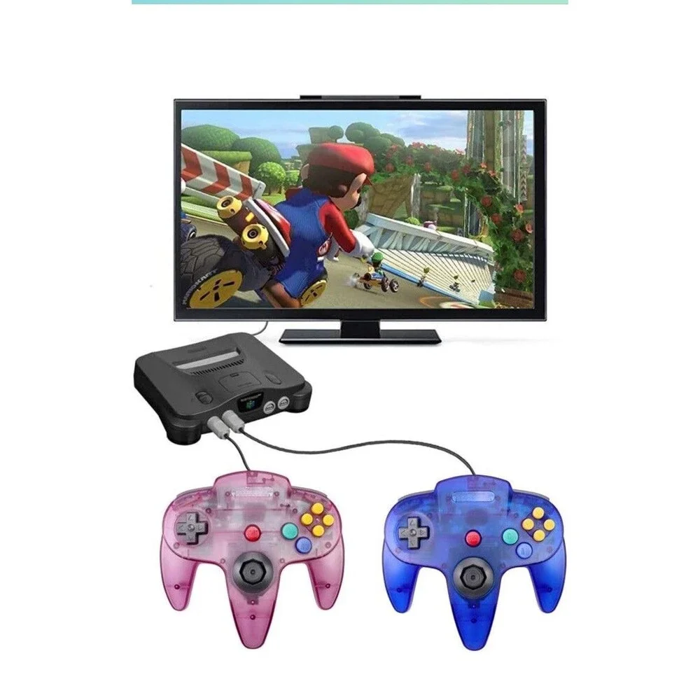 King Smart Birsppy N64 Controller, Wired N64 Controllers Sapphire Blue/ Purple